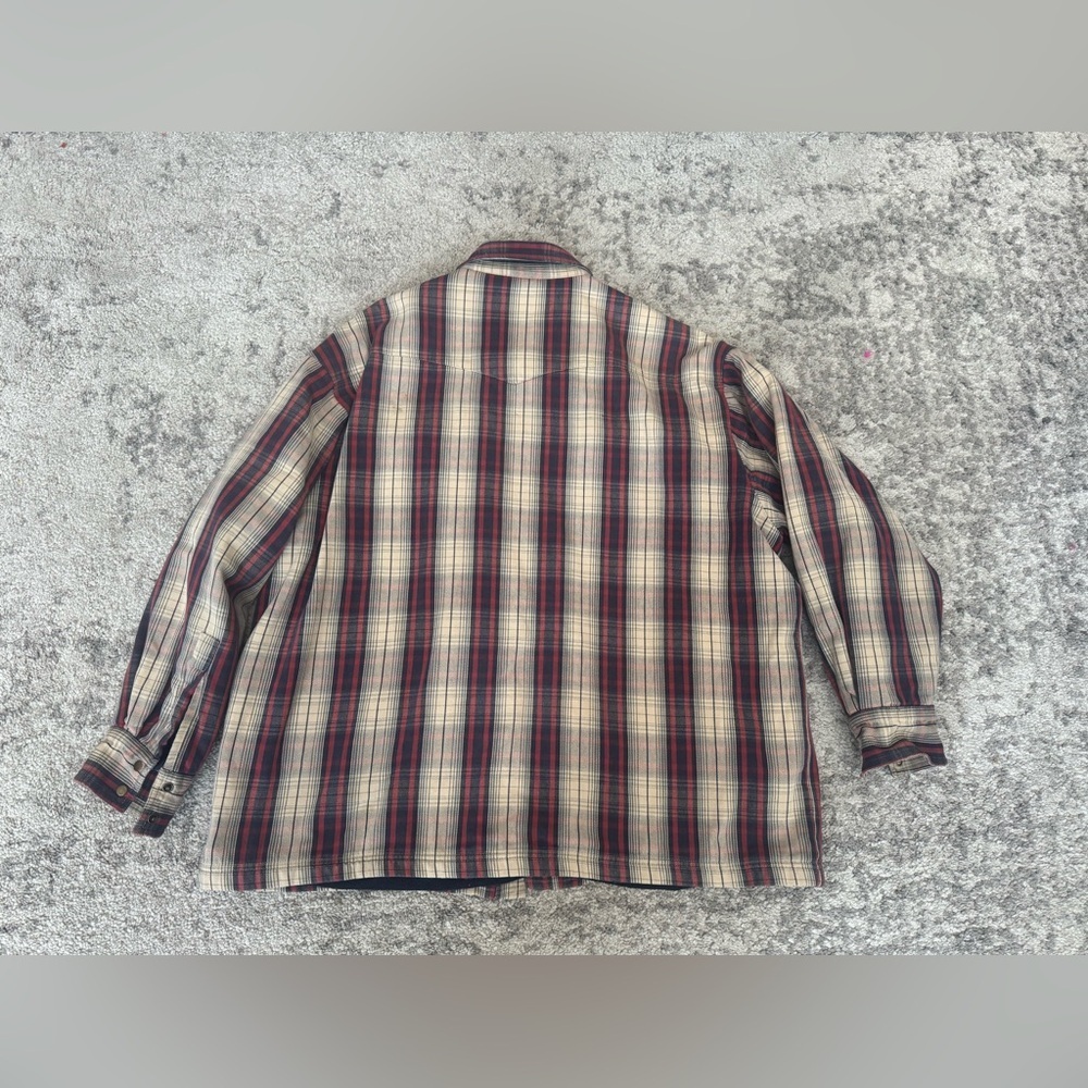 Wrangler Plaid Lined Shirt Jacket – Men’s XXL - Picture 5 of 5